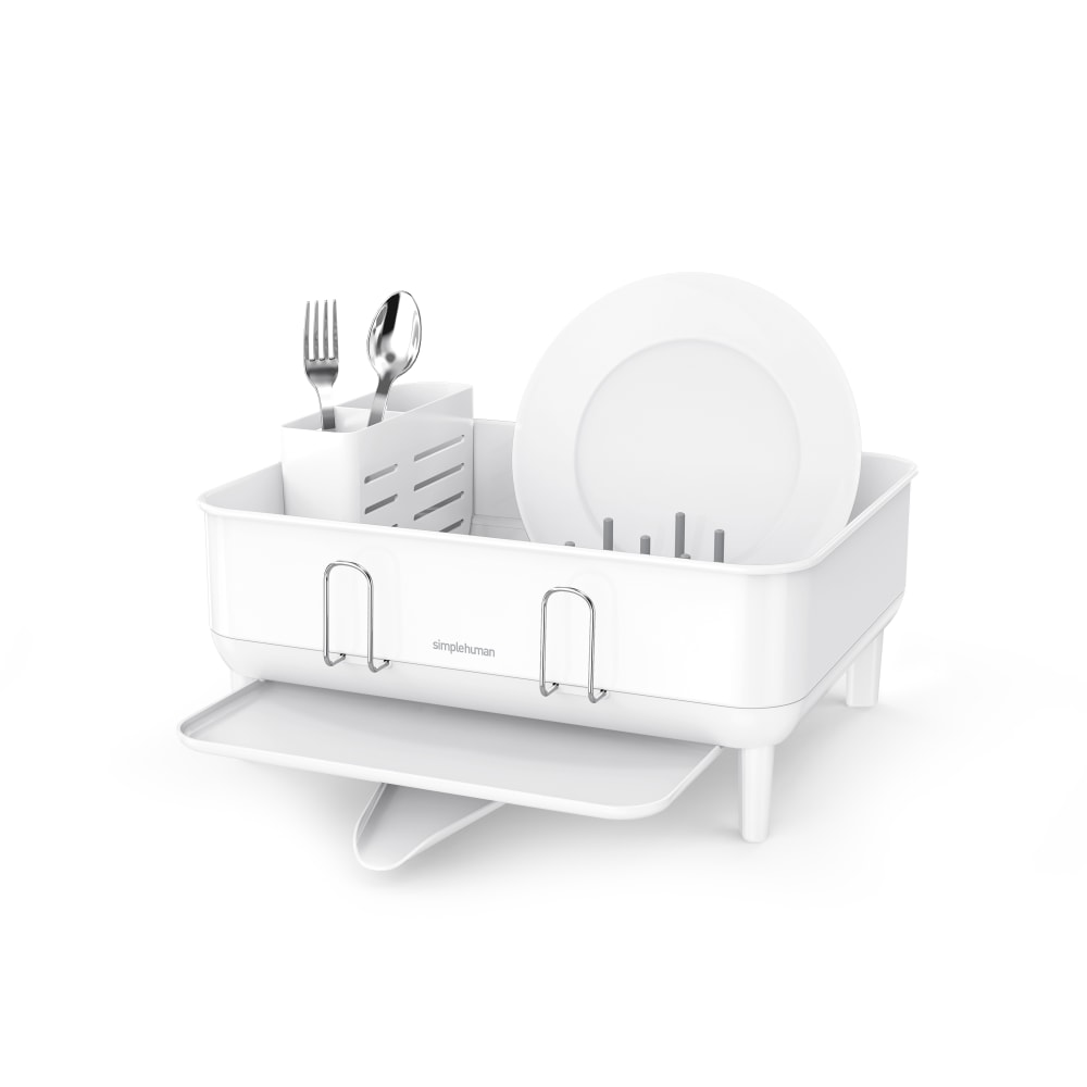 simplehuman Steel Frame Dish Rack, 7-1/2"H x 15"W
