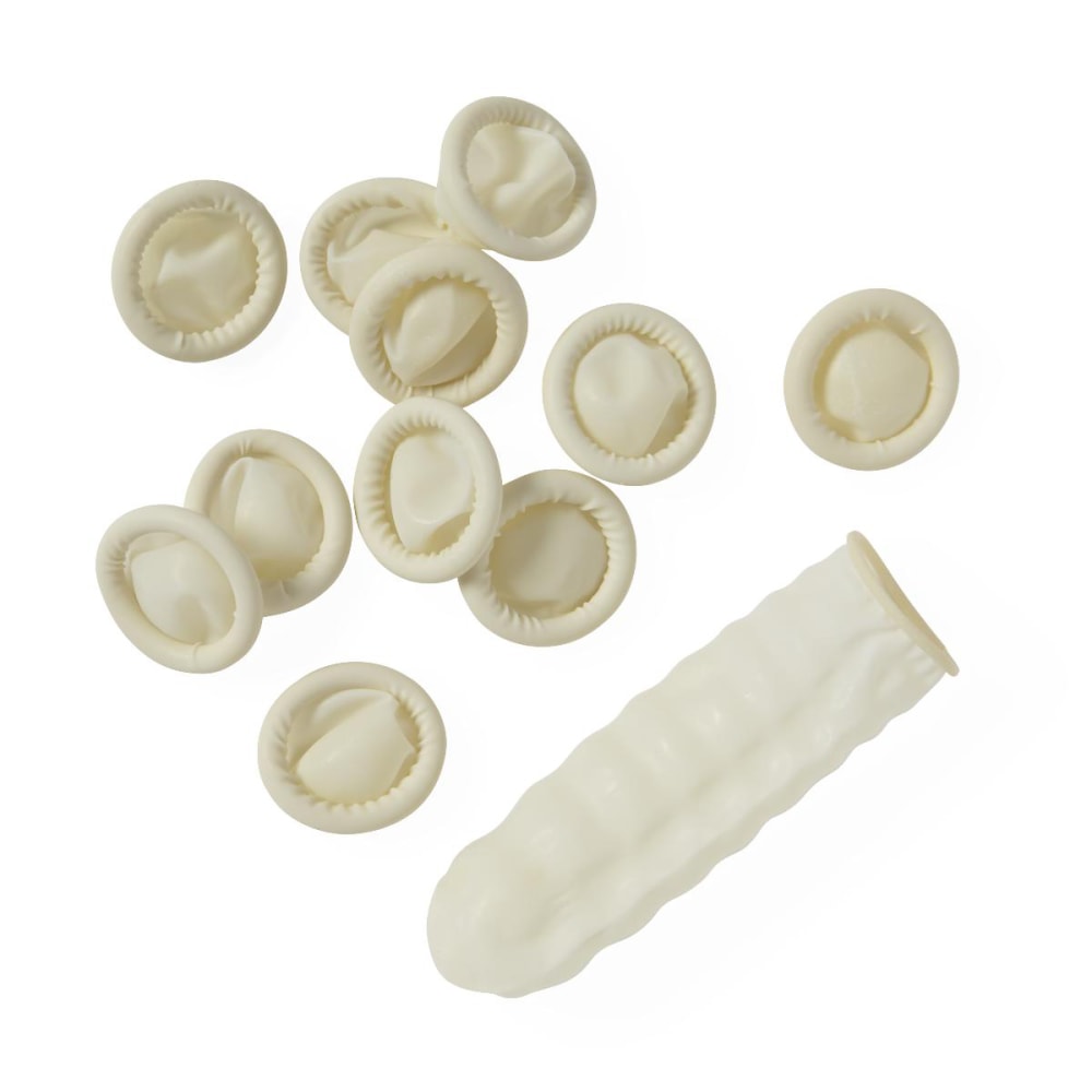 Medline Powdered Latex Exam Finger Cots, Medium, White,