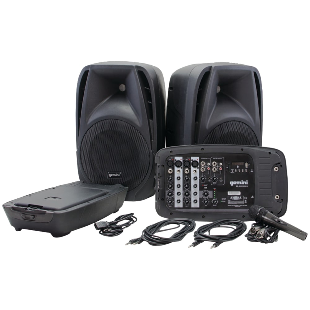 Gemini Sound Bluetooth Portable PA System With Speakers,