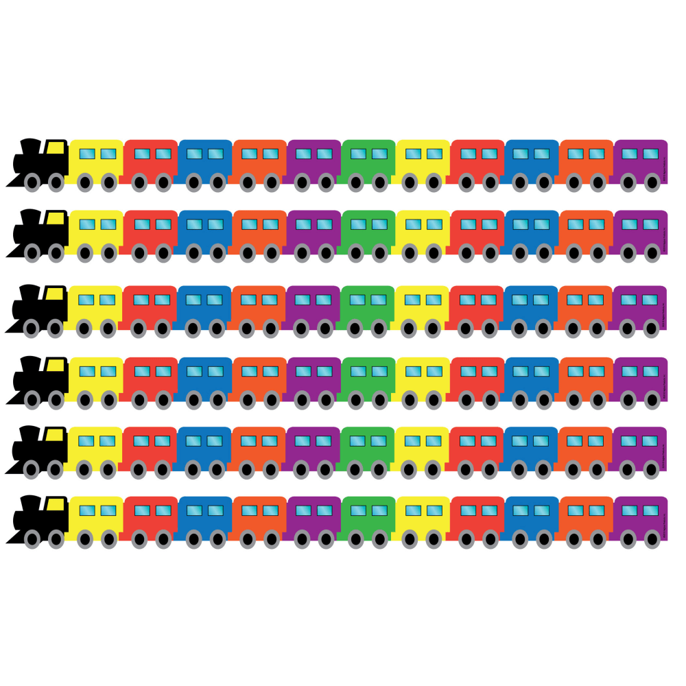 Hygloss® Borders, Die-Cut, Train, 36’ Per Pack, Set
