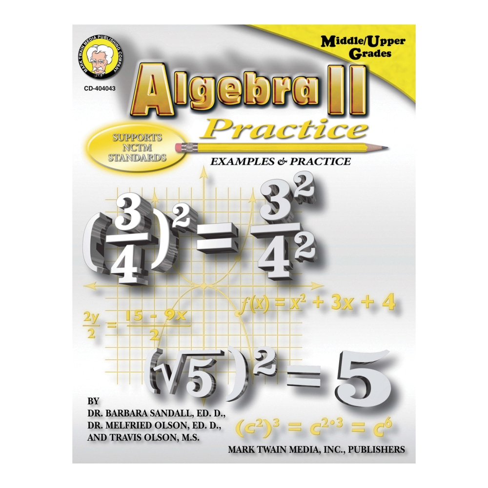 Mark Twain Algebra II Practice Book, Grades 7+