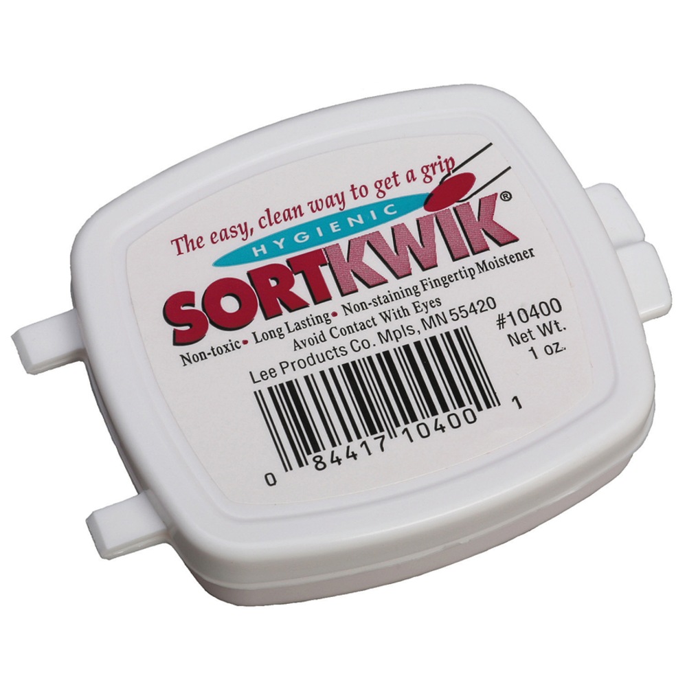 Lee® Sortkwik™ Hygienic Fingertip Moistener, 50% Recycled, 1