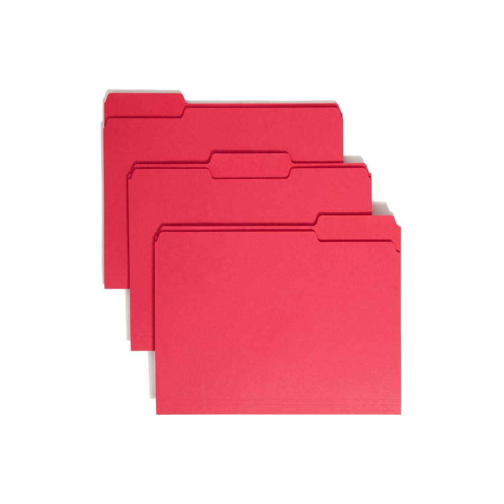 Smead® Color File Folders, Letter Size, 1/3 Cut,