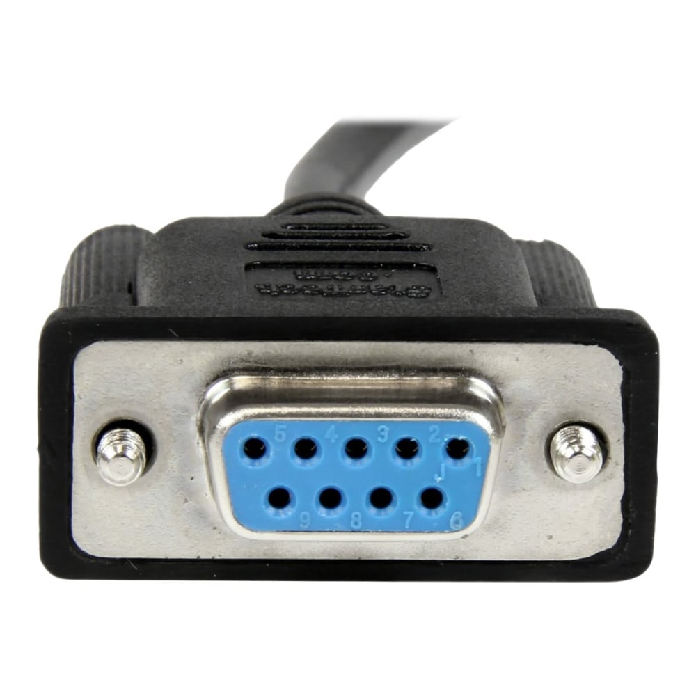 StarTech.com 2m Black DB9 RS232 Serial Null Modem