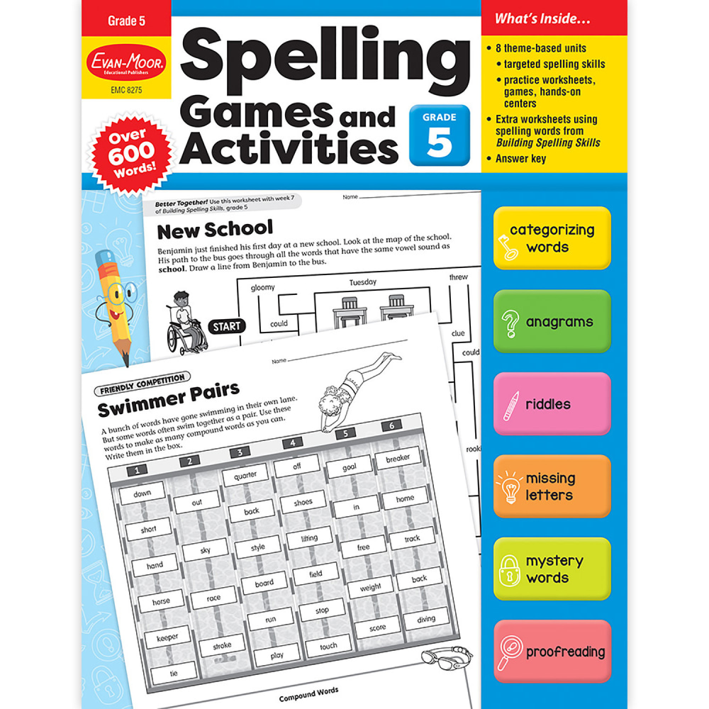 Evan-Moor Educational Publishers Spelling Games and Activities,