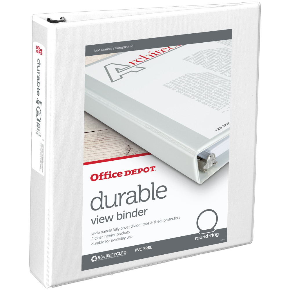 Office Depot® Brand Durable View 3-Ring Binder, 1