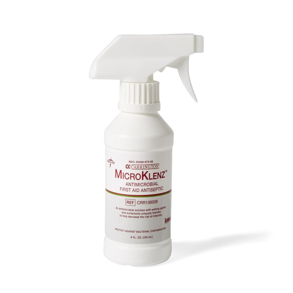 Medline MicroKlenz Antimicrobial Wound Cleanser Spray, 8 Oz,