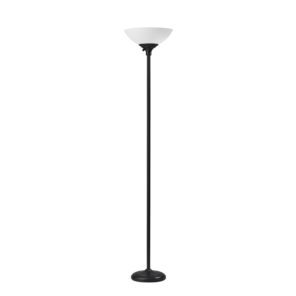 Adesso® Glenn 300W Torchiere, 71"H, Matte Black Base