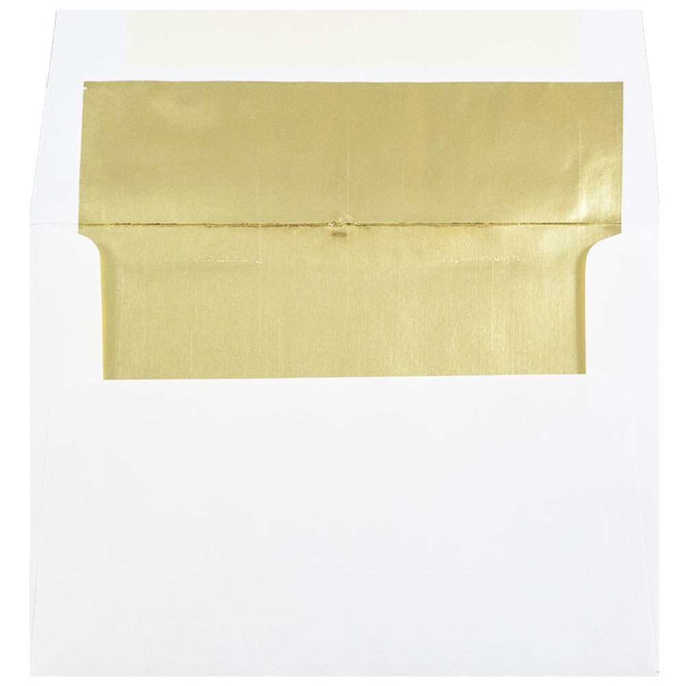 JAM Paper® Foil-Lined Booklet Invitation Envelopes, A7, Gummed