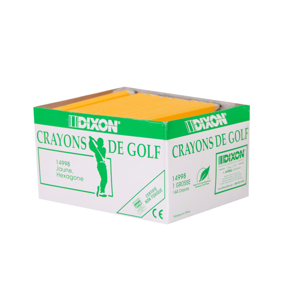 Dixon® Presharpened Golf Pencils, Presharpened, #2 Lead, Soft,