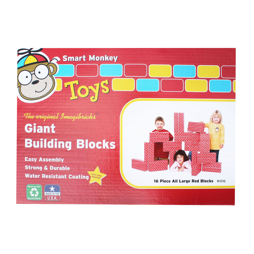 Smart Monkey ImagiBRICKS™ Giant 16-Piece Building Block Set,