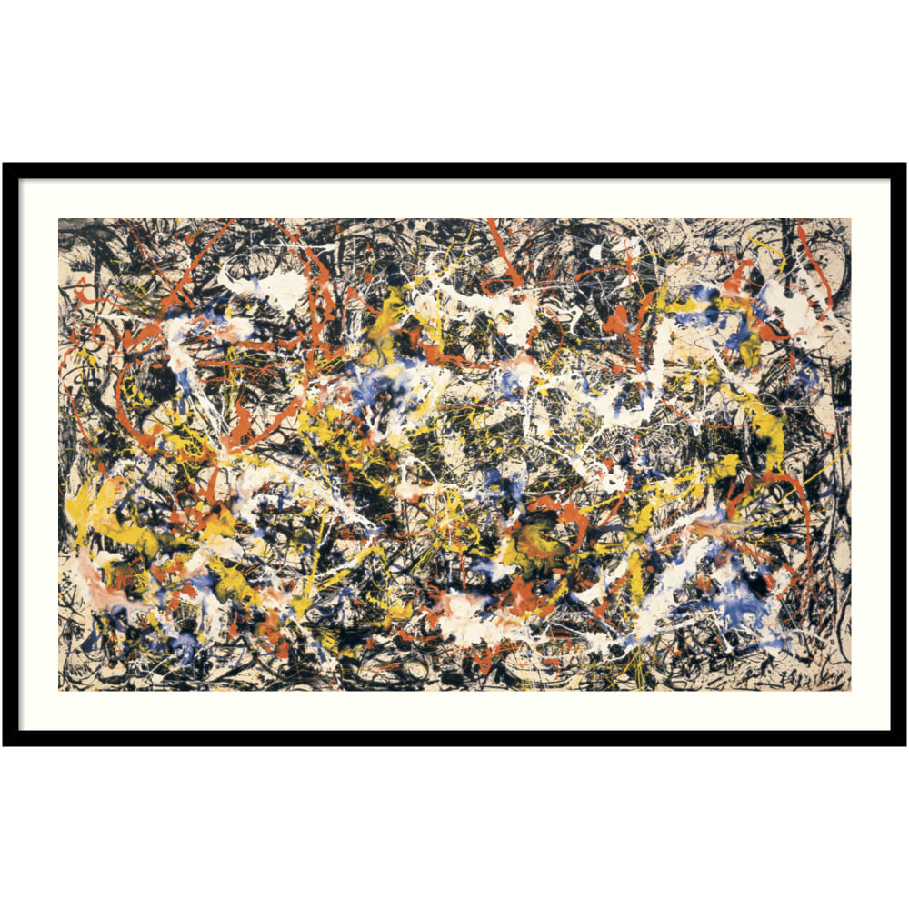 Amanti Art Convergence by Jackson Pollock Wood Framed