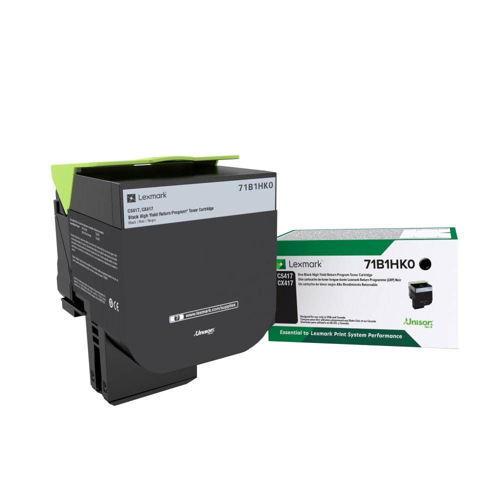 Lexmark™ 71B1HK0 Black High Yield Return Program Toner