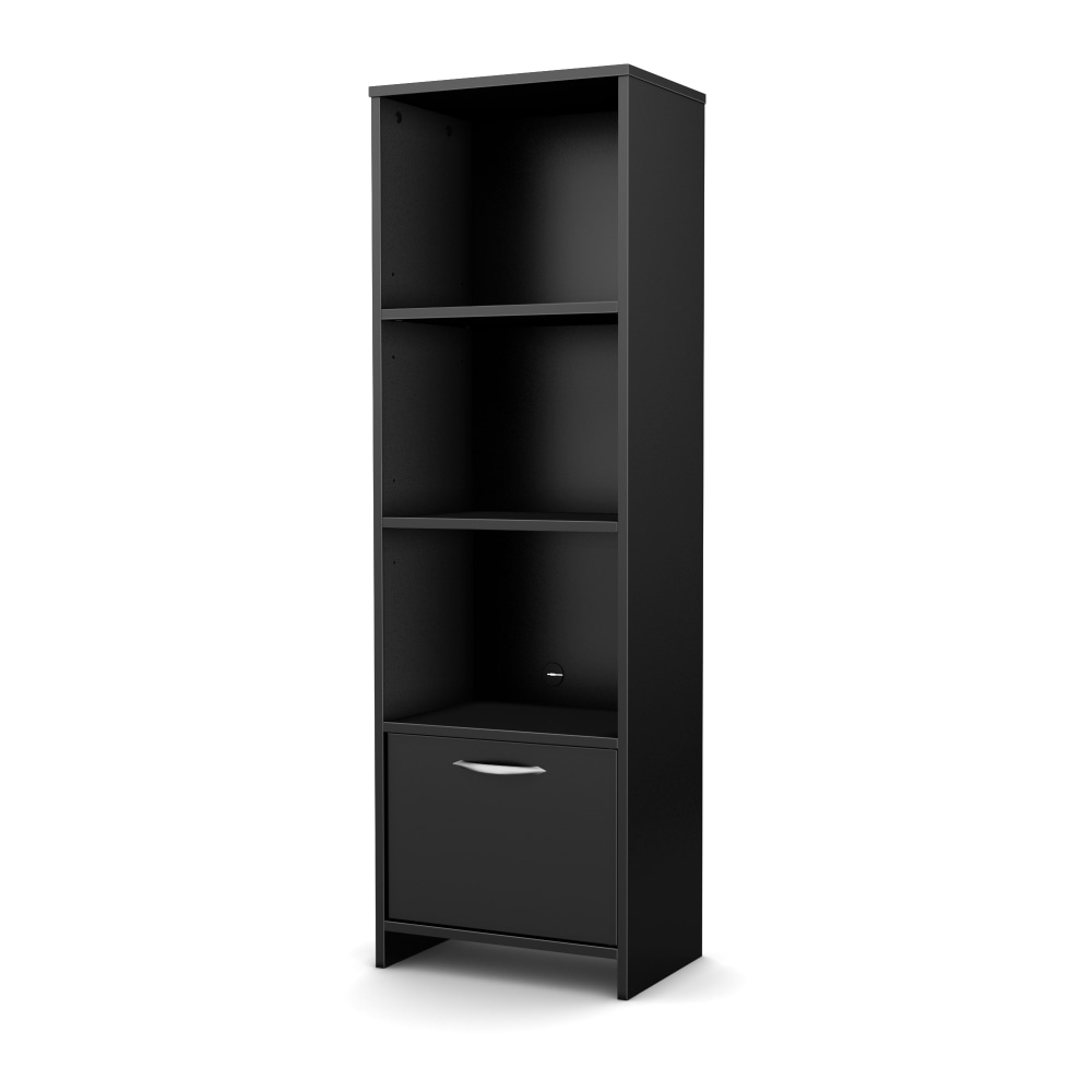South Shore Step One 55"H 3-Shelf Bookcase, Pure