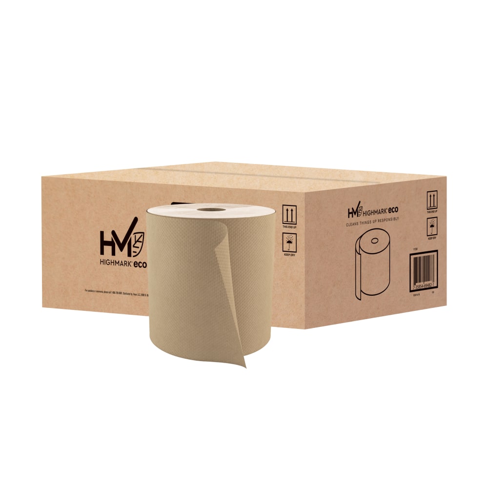 Highmark® ECO Hardwound 1-Ply Paper Towels, 100% Recycled,