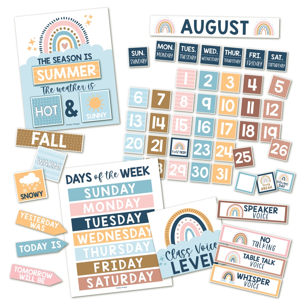 Hadley Designs Boho Circle Time Bulletin Board Calendar