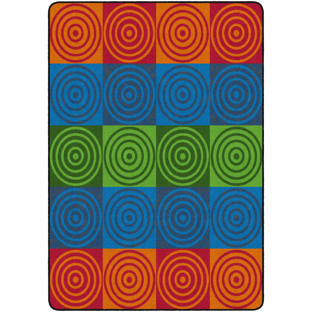 Flagship Carpets Bull&#x27;s-Eye Block, Rectangle, 6&#x27; x