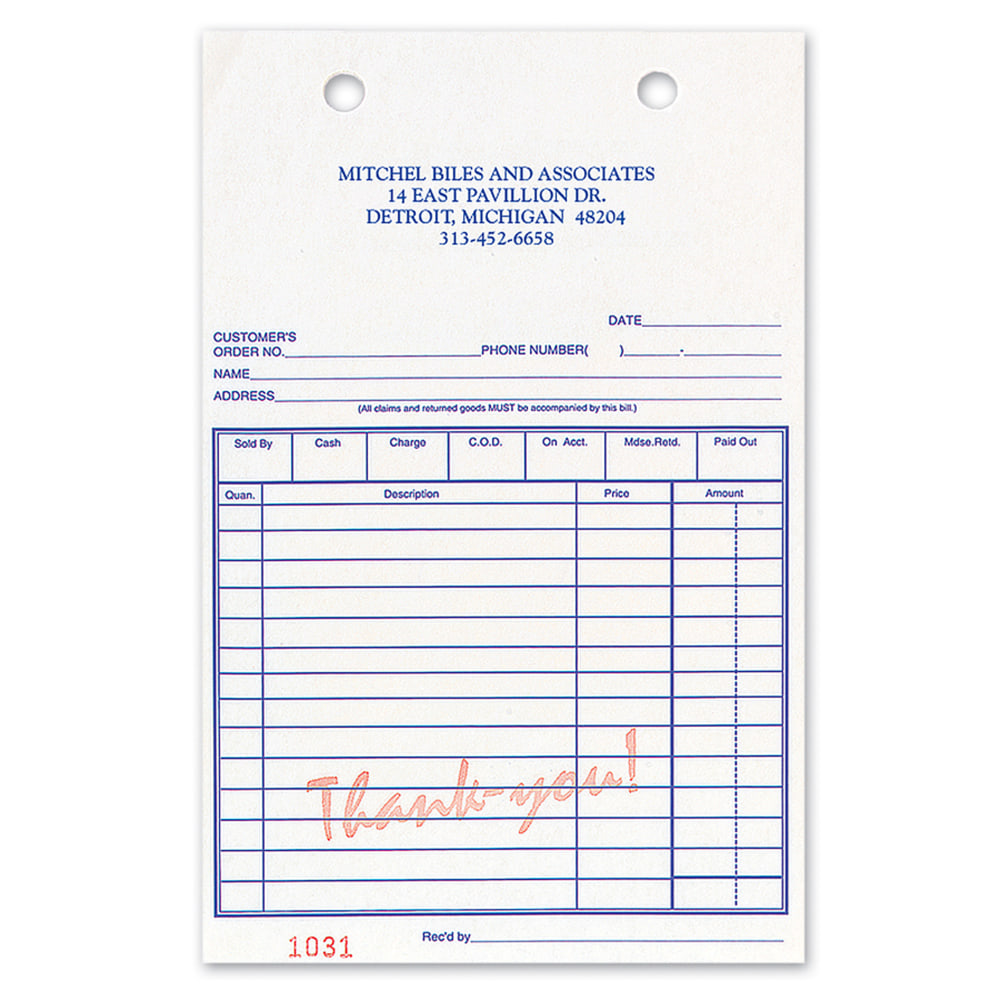 Custom Invoice Forms Custom Carbonless Invoice Forms 8.5 X 11 Inches ...
