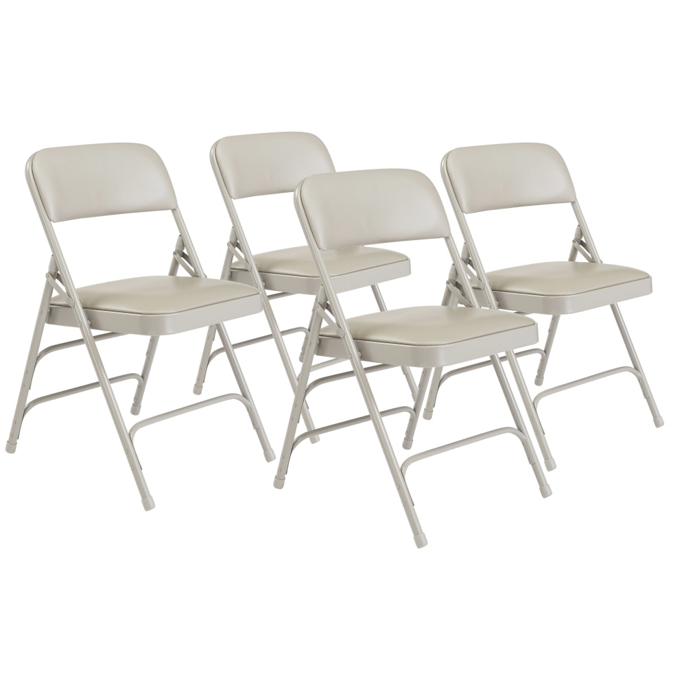 National Public Seating Vinyl Upholstered Triple Brace Folding