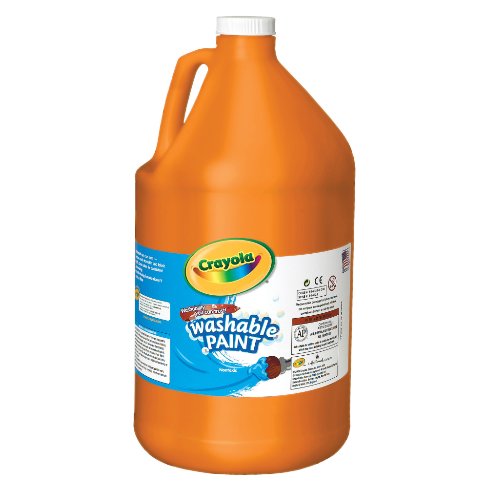 Crayola® Washable Paint, Orange, Gallon