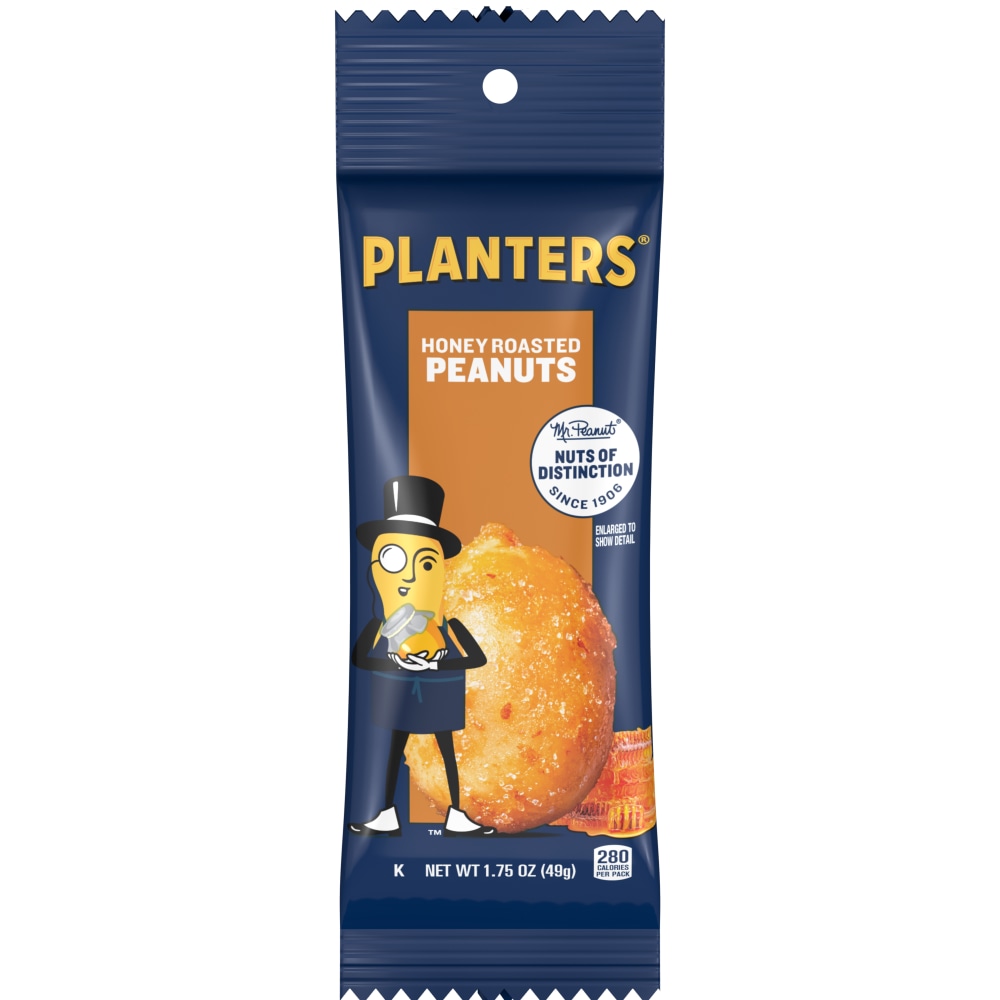 Planters Honey Roasted Peanuts, 1.75 Oz, Box Of