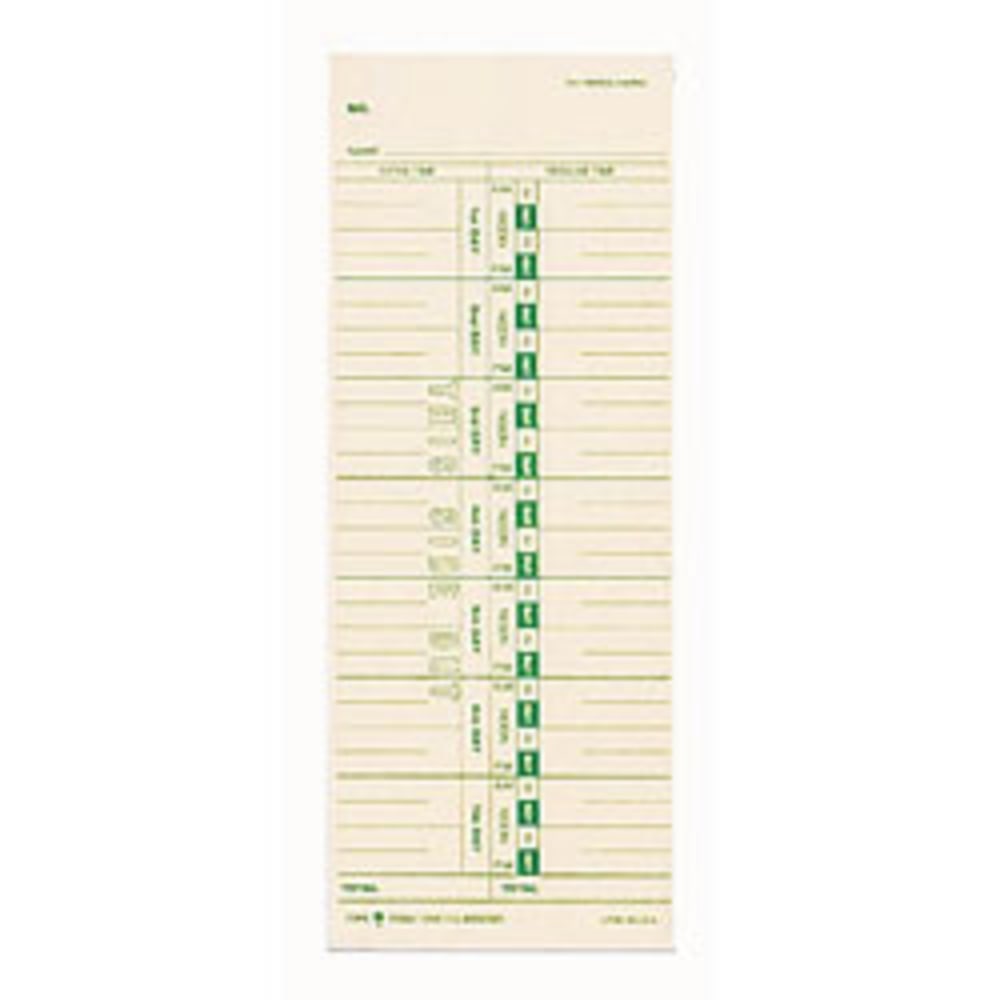 TOPS® Time Cards (Replaces Original Card 10-800292), Numbered
