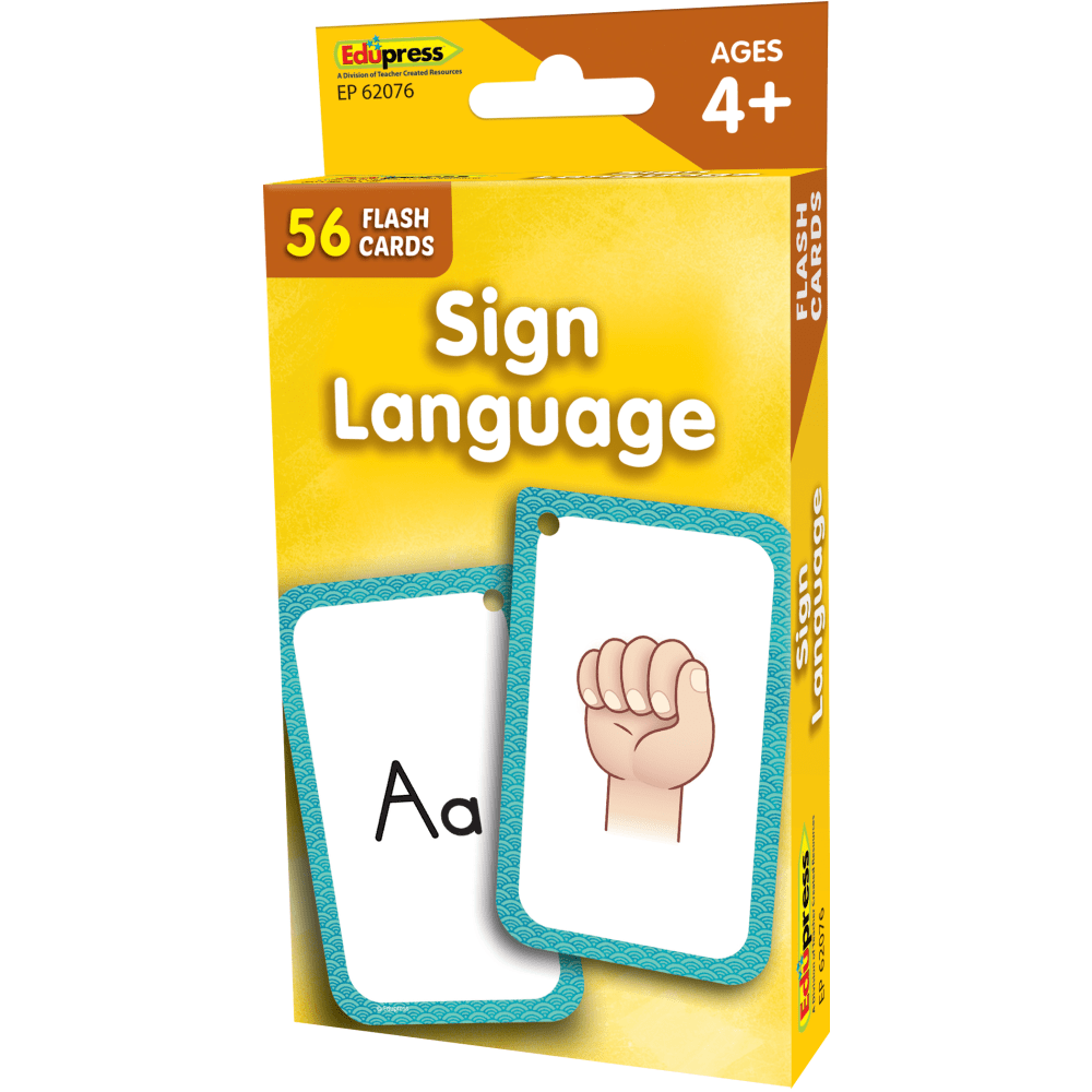 Teacher Created Resources Sign Language Flash Cards, 5-1/8"