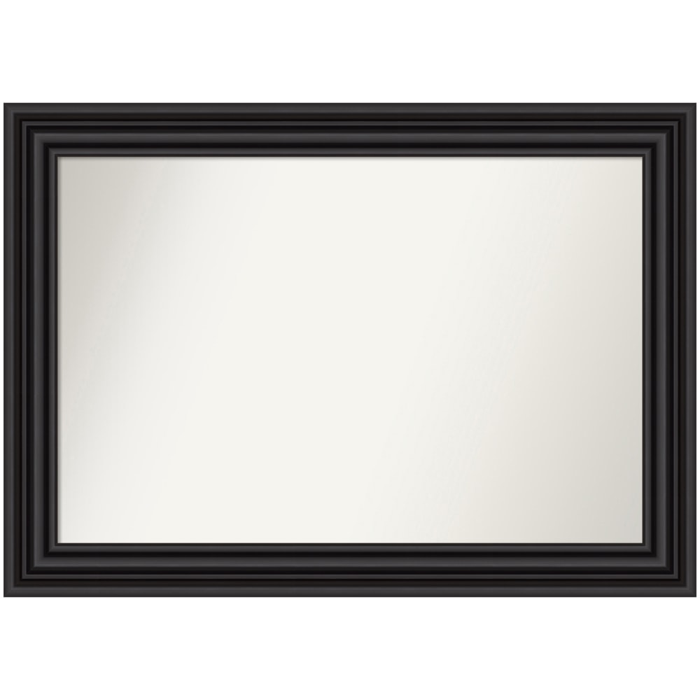 Amanti Art Non-Beveled Rectangle Framed Bathroom Wall Mirror,