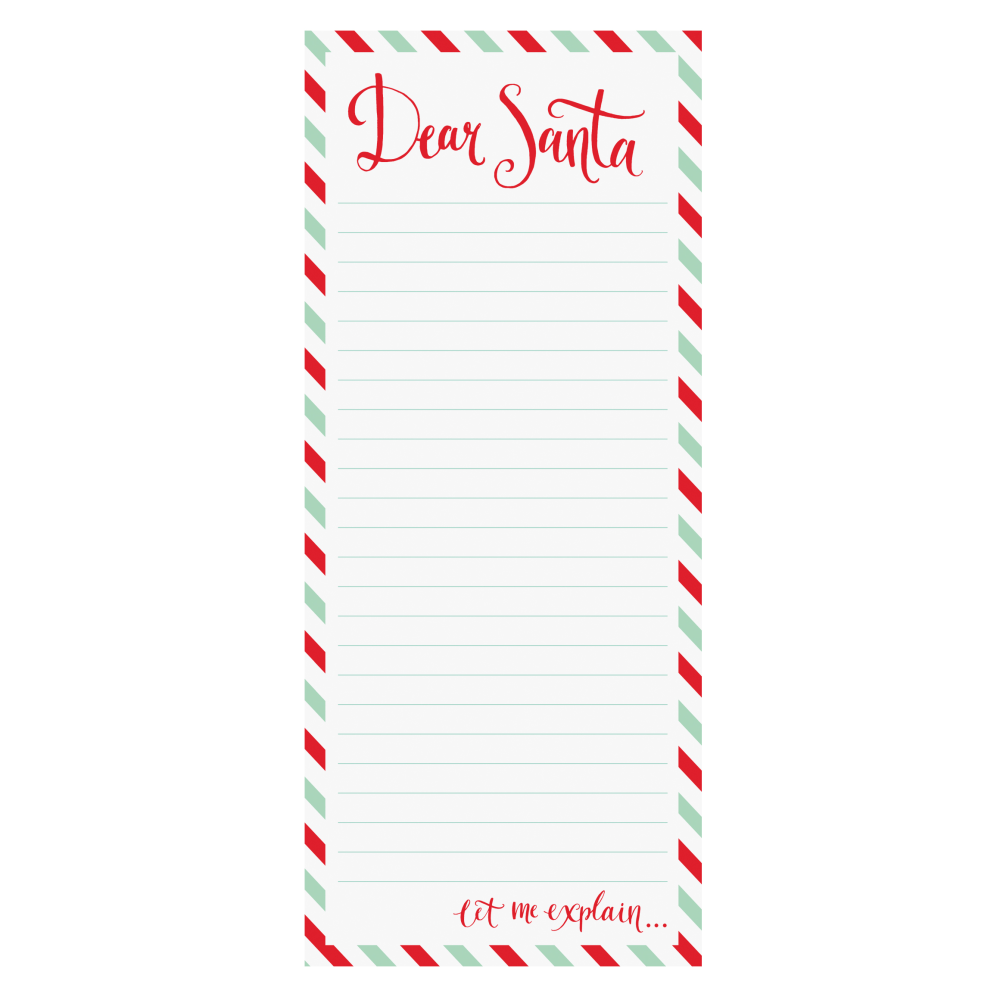 Graphique Holiday Magnetic Notepad, 4" x 9", 100