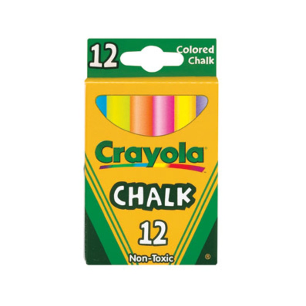 Crayola® Colored Chalk, 3-5/16", Assorted Colors, Box Of