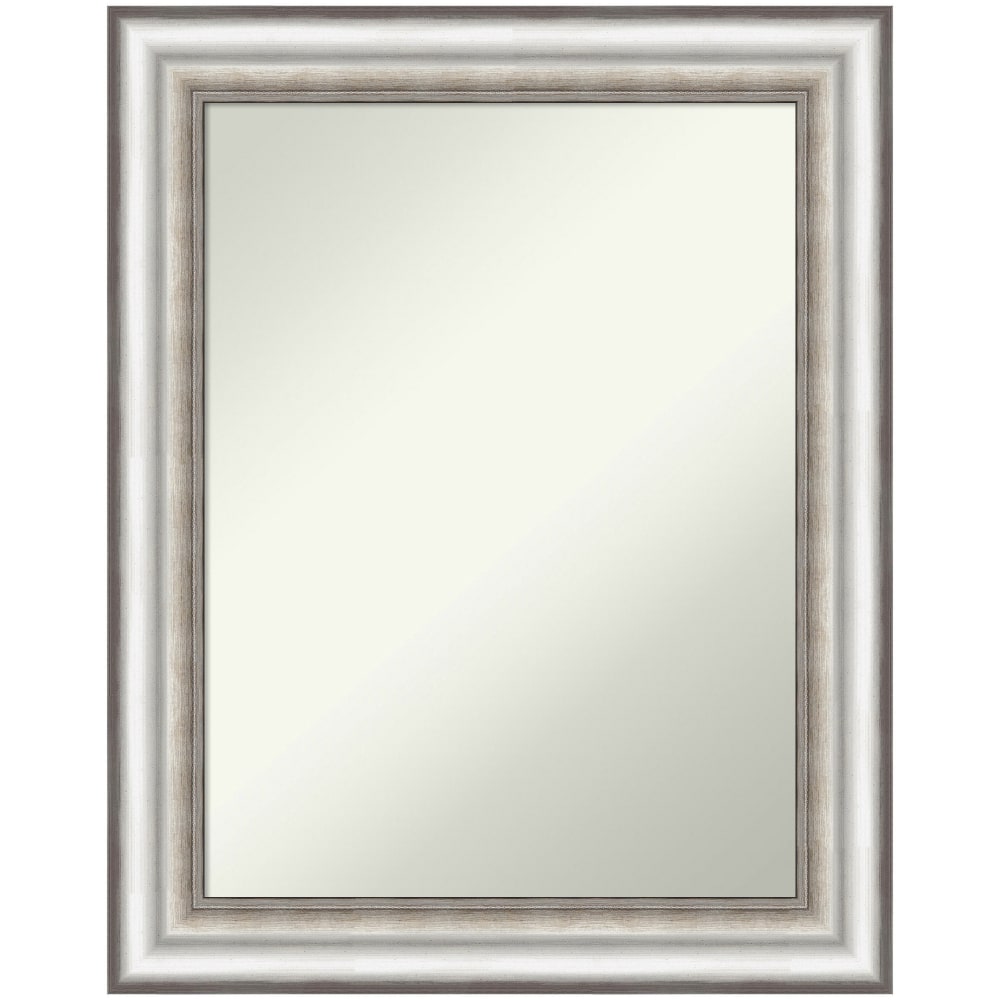 Amanti Art Non-Beveled Rectangle Framed Bathroom Wall Mirror,