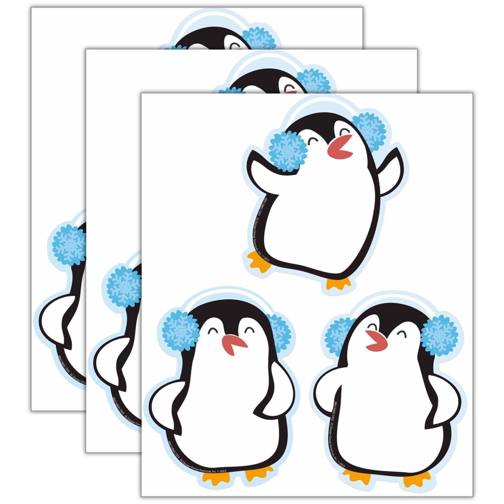 Eureka Paper Cut-Outs, Winter Penguins, 5-1/2” x 5-1/2”,