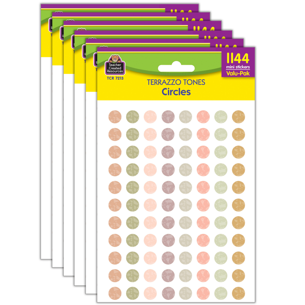 Teacher Created Resources Mini Stickers, 3/8”, Terrazzo Tones
