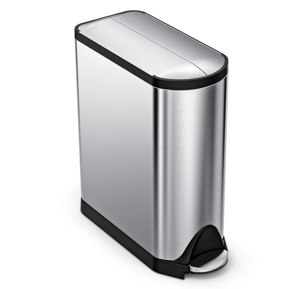 simplehuman® Butterfly Step Fingerprint-Proof Trash Can, 12