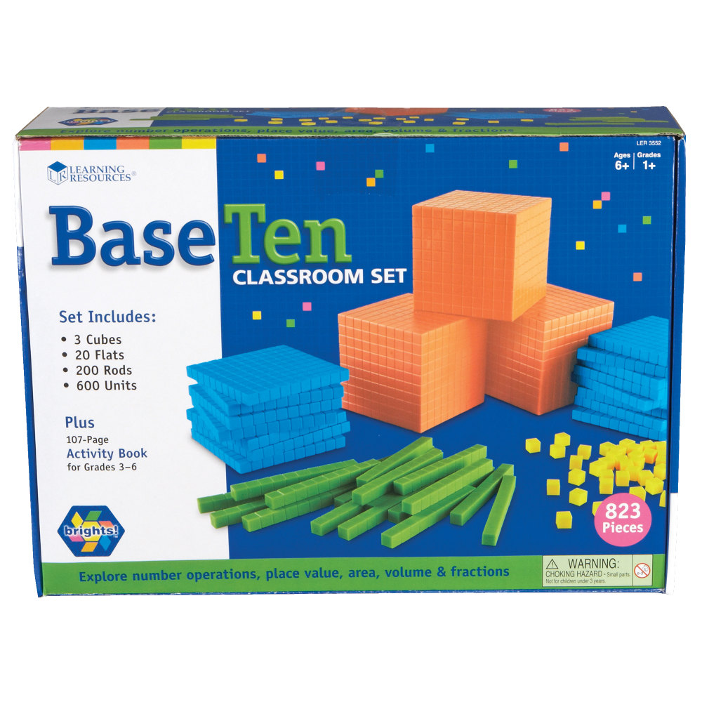 Learning Resources® Base 10 Classroom Set, Assorted Colors,