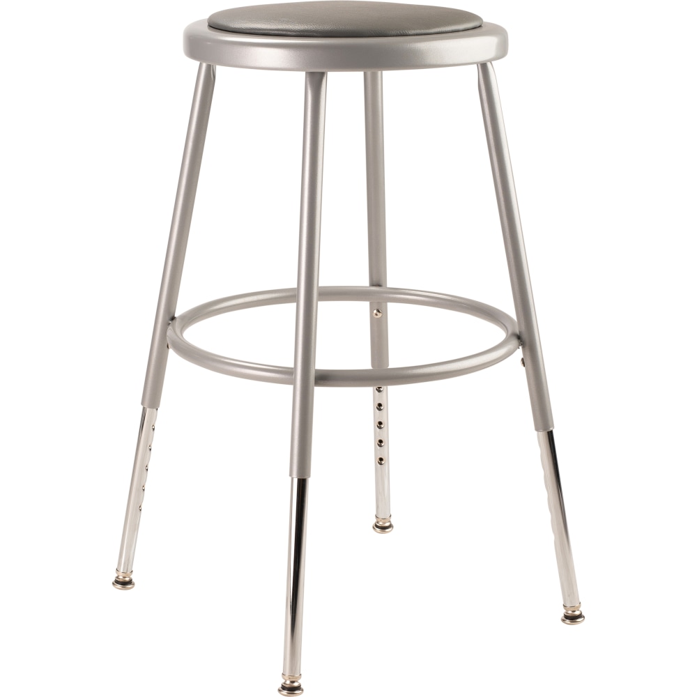 National Public Seating Adjustable Vinyl-Padded Task Stool,