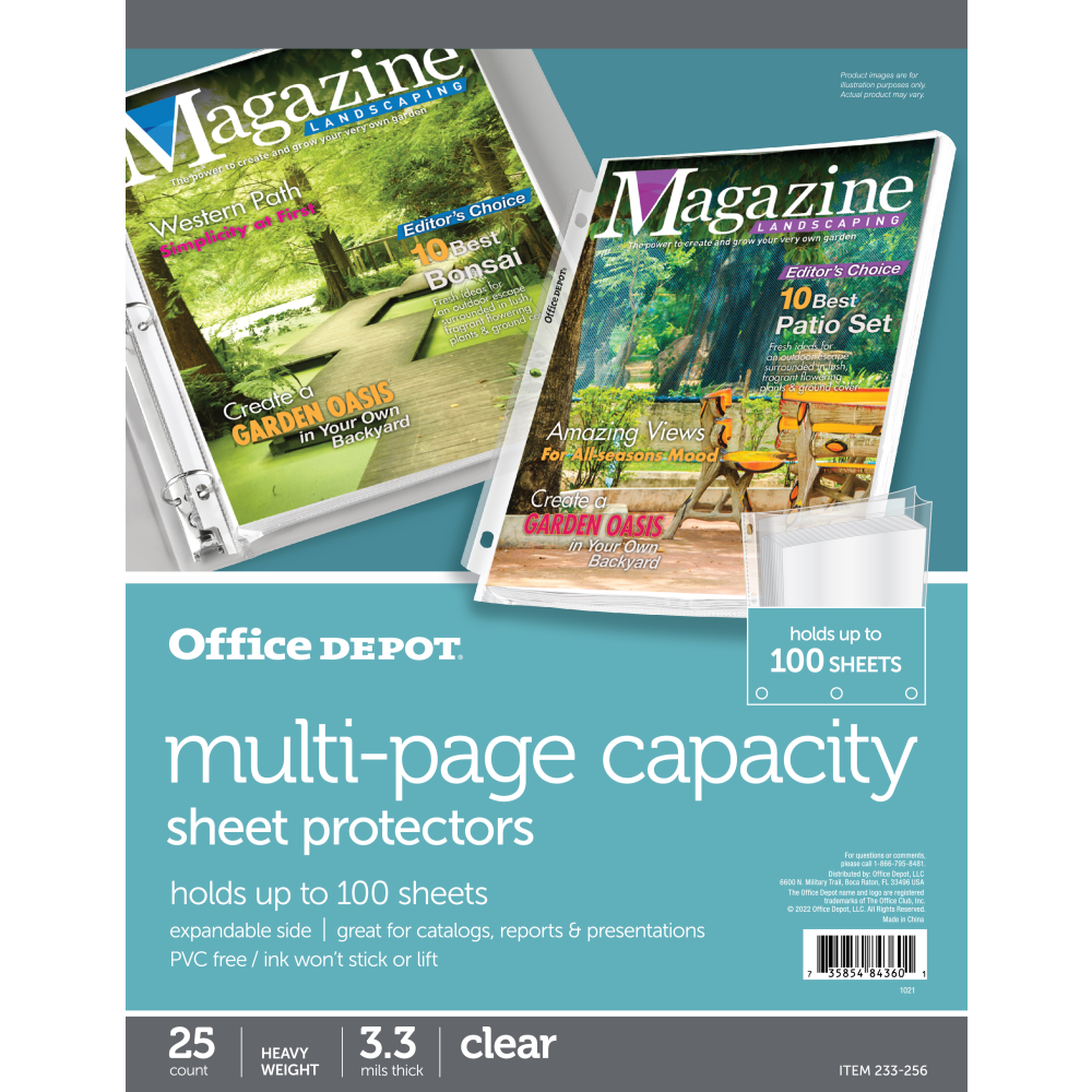 Office Depot® Brand Multi-Page Capacity Sheet Protectors,