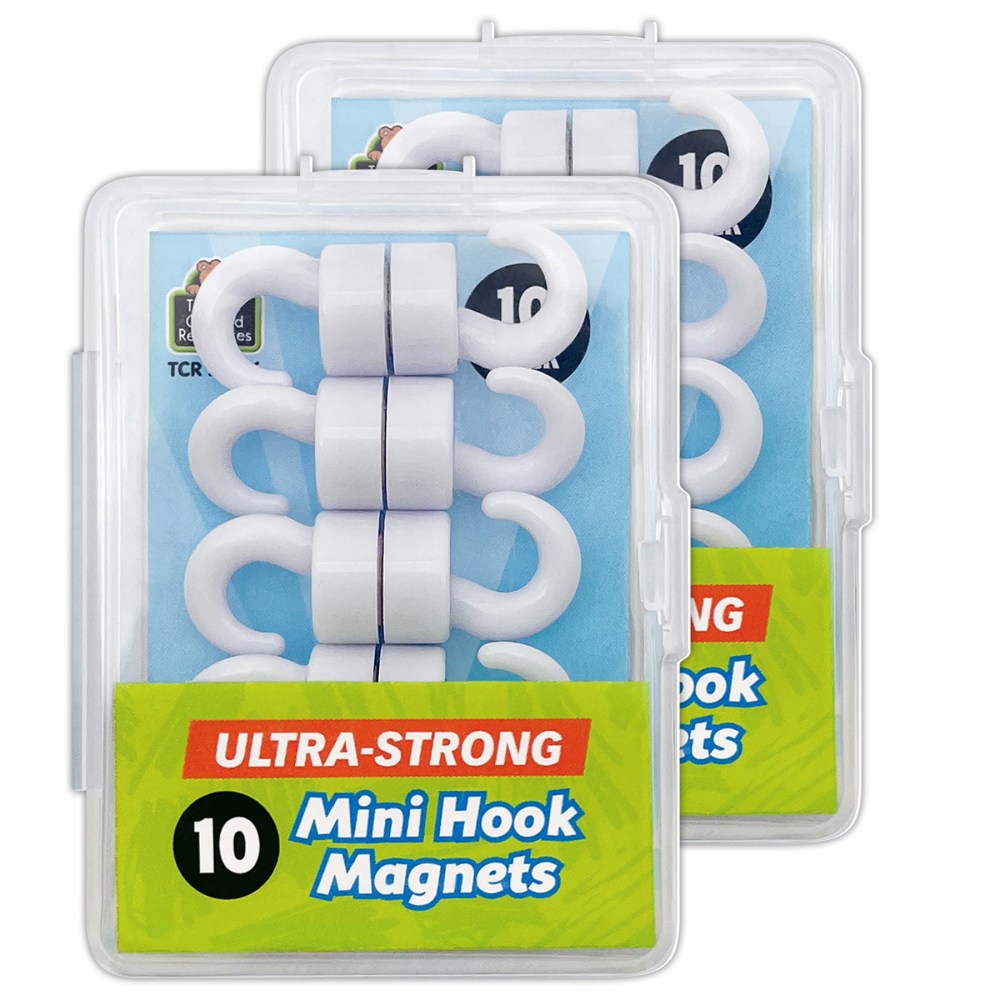 Teacher Created Resources Mini Hook Magnets, 10 Magnets