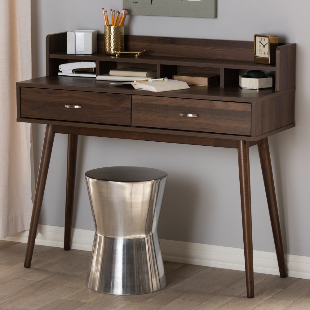 Baxton Studio Joscha 41"W Writing Desk, Brown
