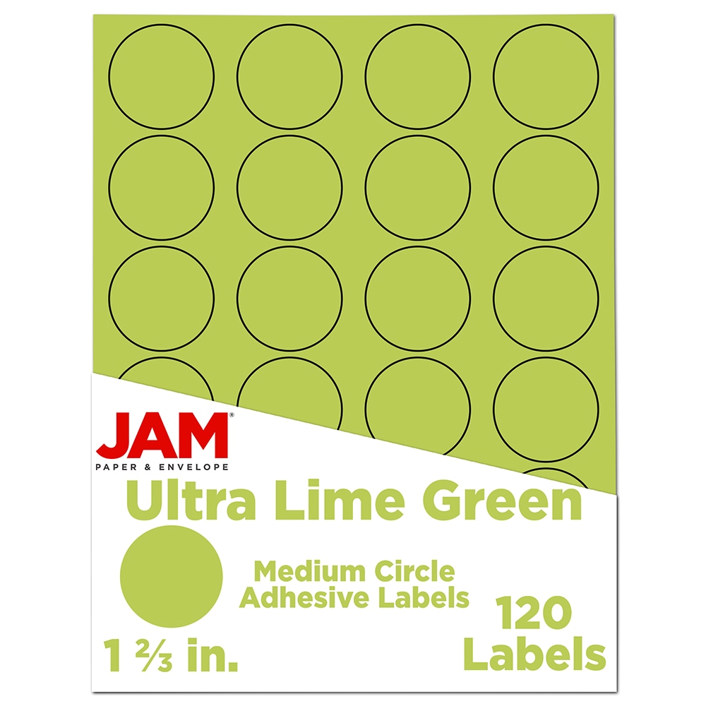 JAM Paper® Circle Label Sticker Seals, 1 2/3",