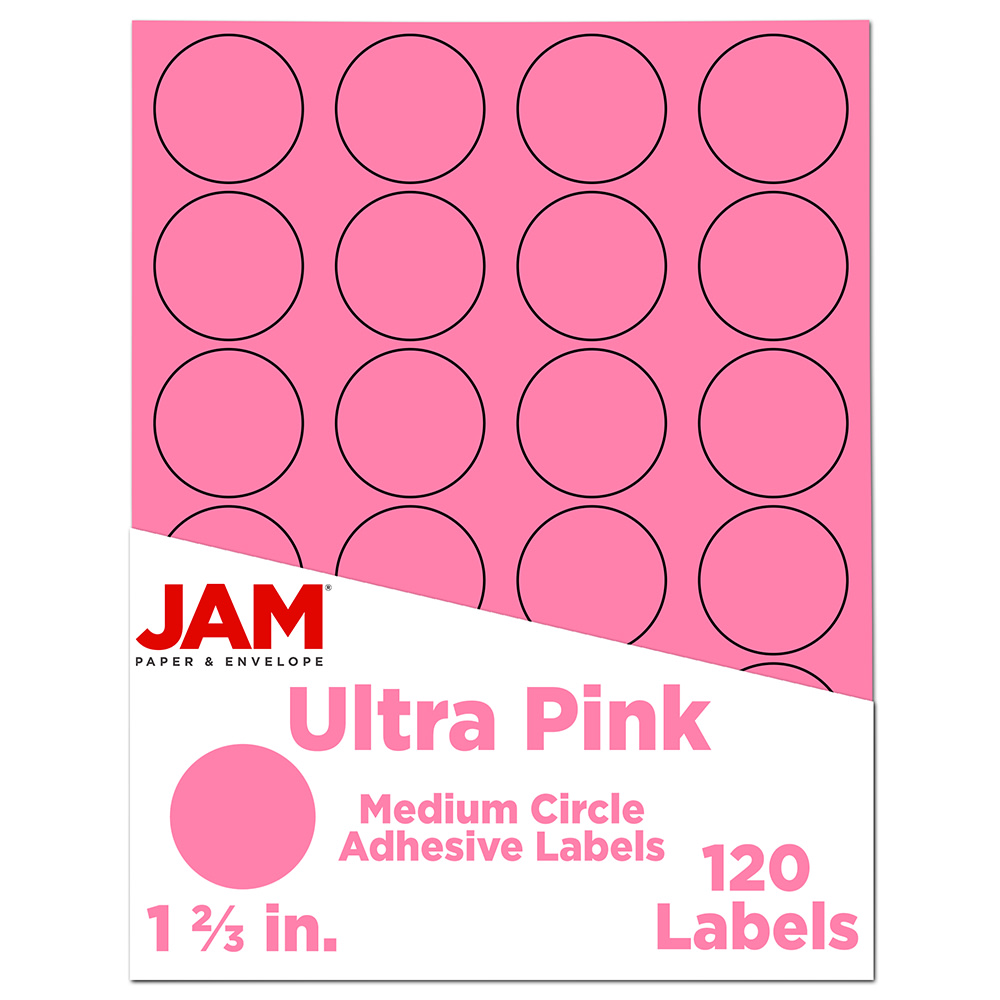 JAM Paper® Circle Label Sticker Seals, 1 2/3",