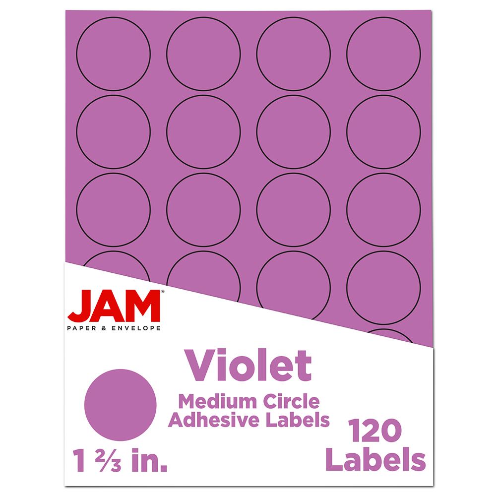 JAM Paper® Circle Label Sticker Seals, 1 2/3",