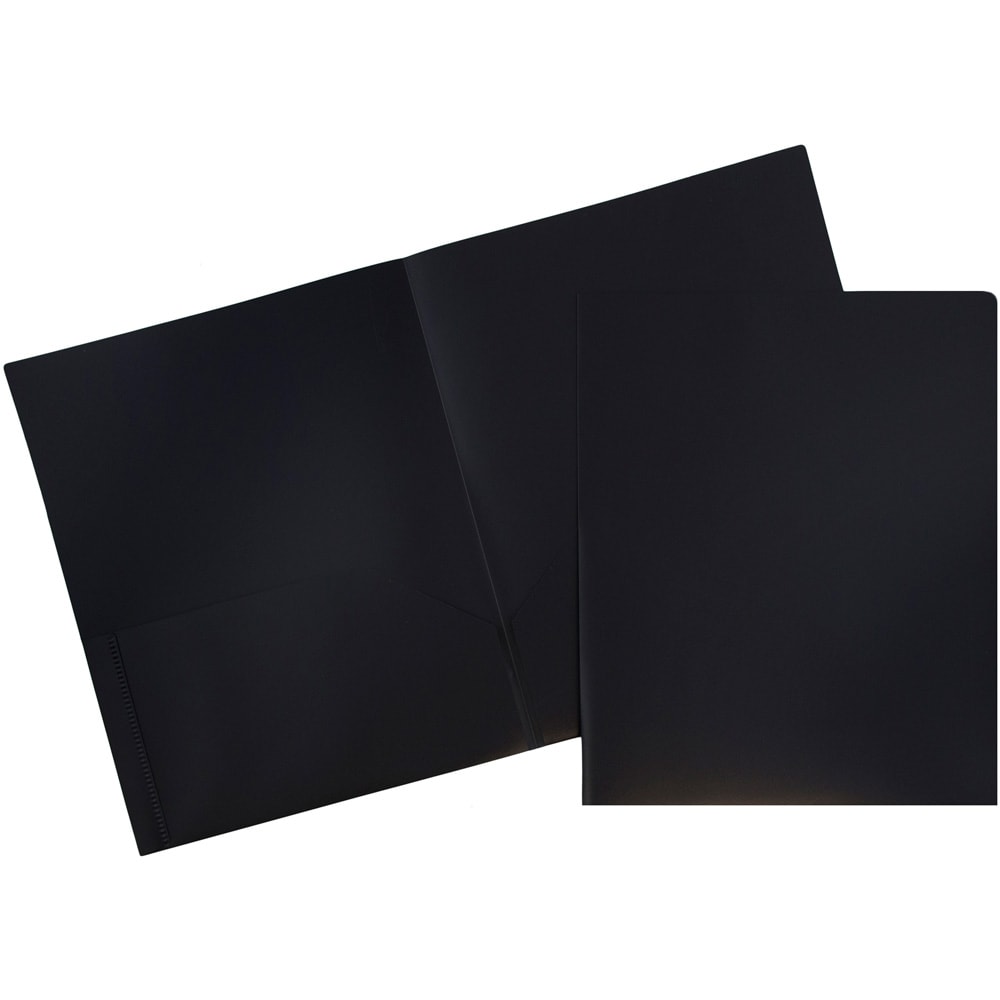 JAM Paper® Plastic 2-Pocket POP Folders, 9 1/2"