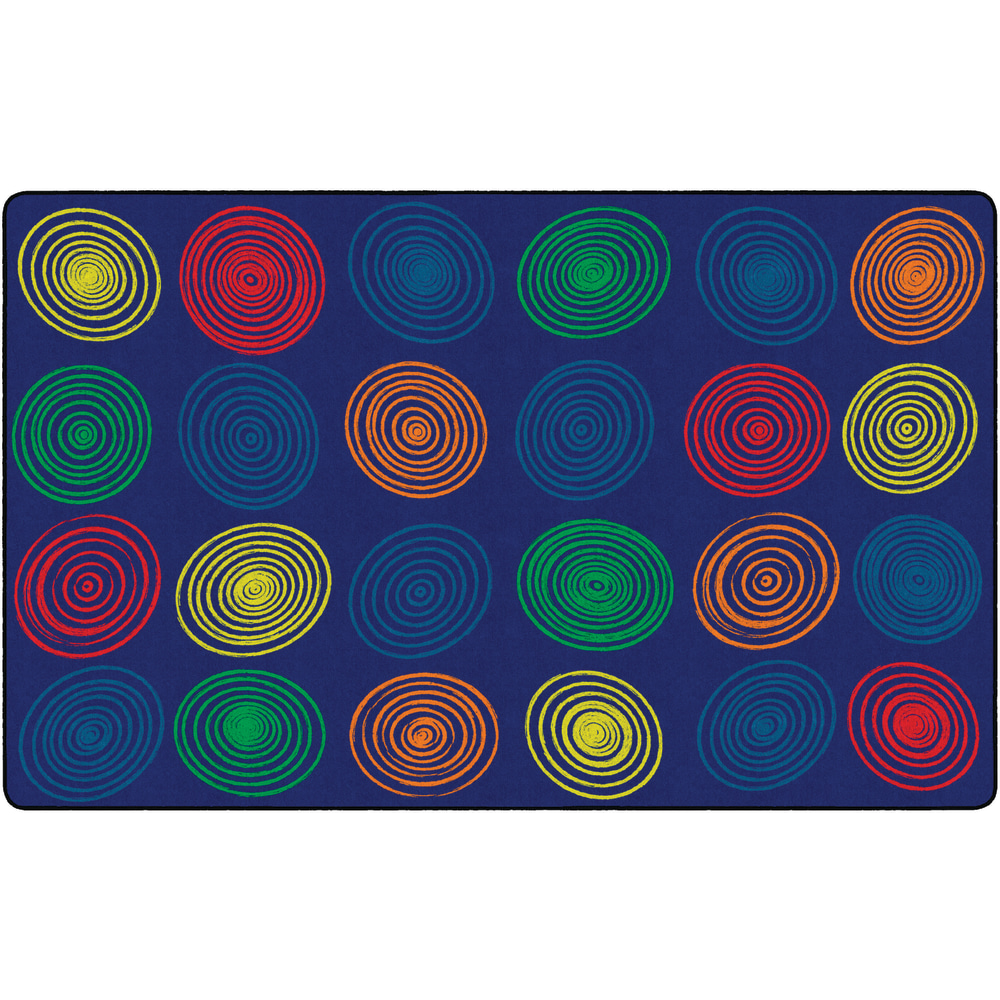 Flagship Carpets Circles Rug, Rectangle, 7&#x27; 6" x