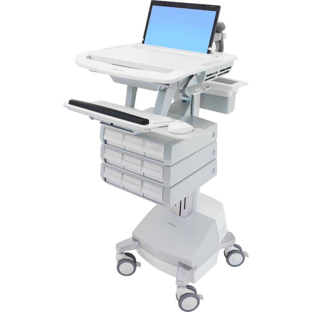 Ergotron StyleView Laptop Cart Desk Workstation SLA Powered,