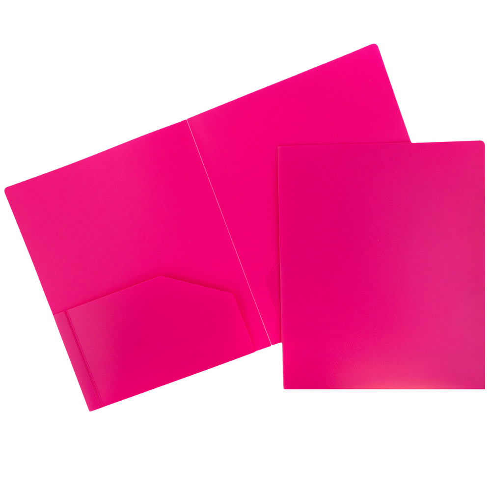 JAM Paper® Heavy-Duty 2-Pocket Plastic Presentation Folders,