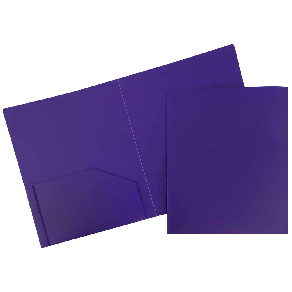 JAM Paper® Heavy-Duty 2-Pocket Plastic Presentation Folders,