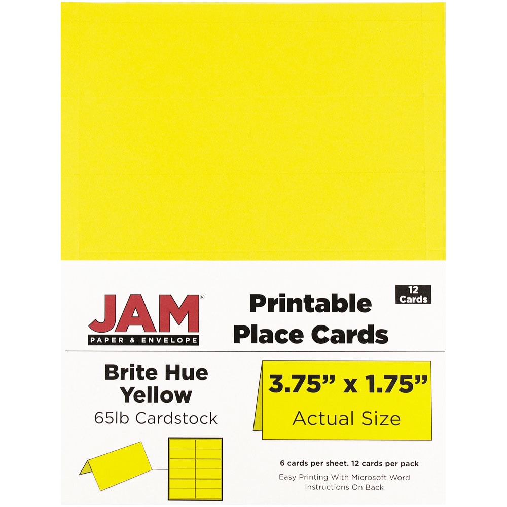 JAM Paper® Printable Foldover Place Cards, 3 3/4"