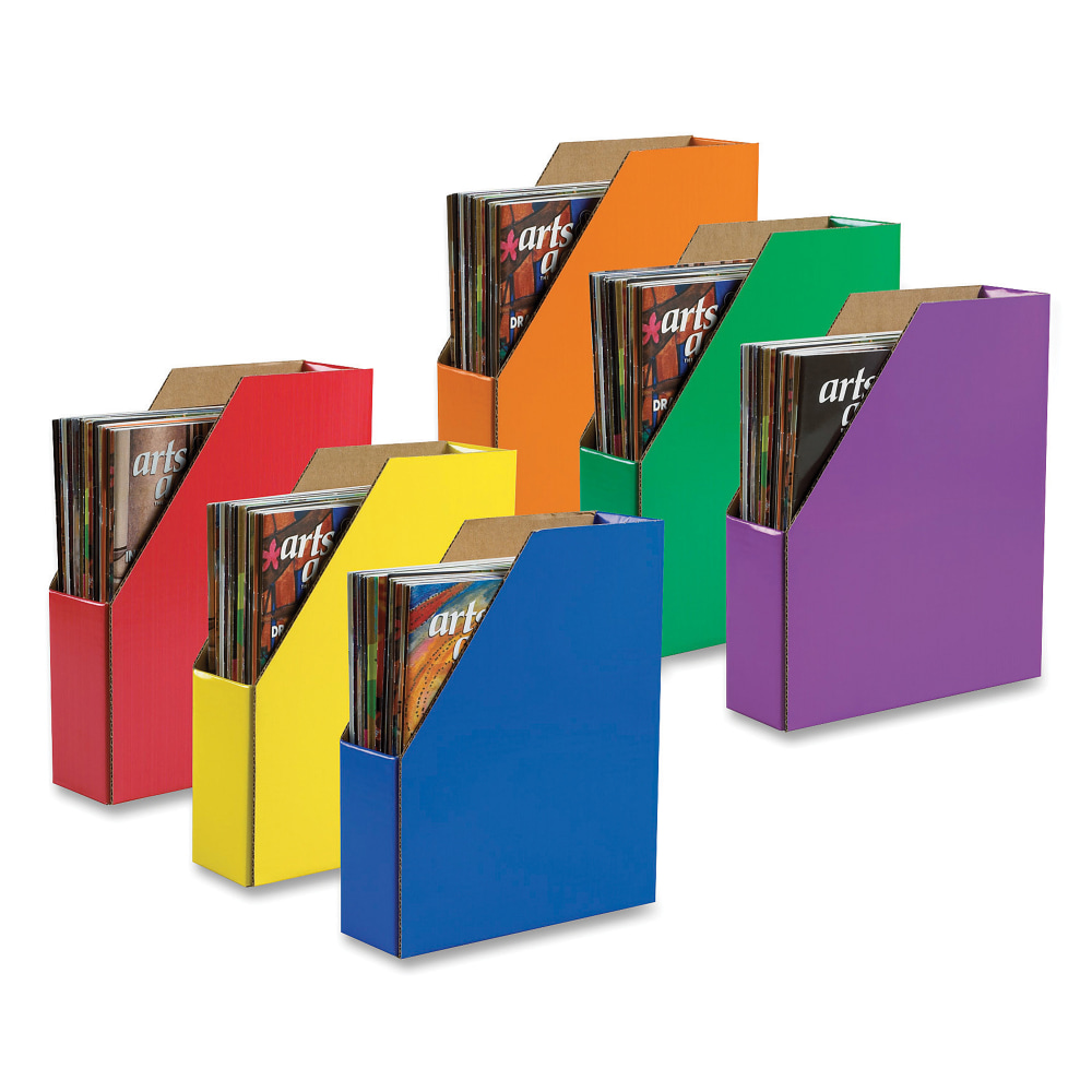 Pacon® 70% Recycled Corrugated Magazine Holders, Assorted Colors