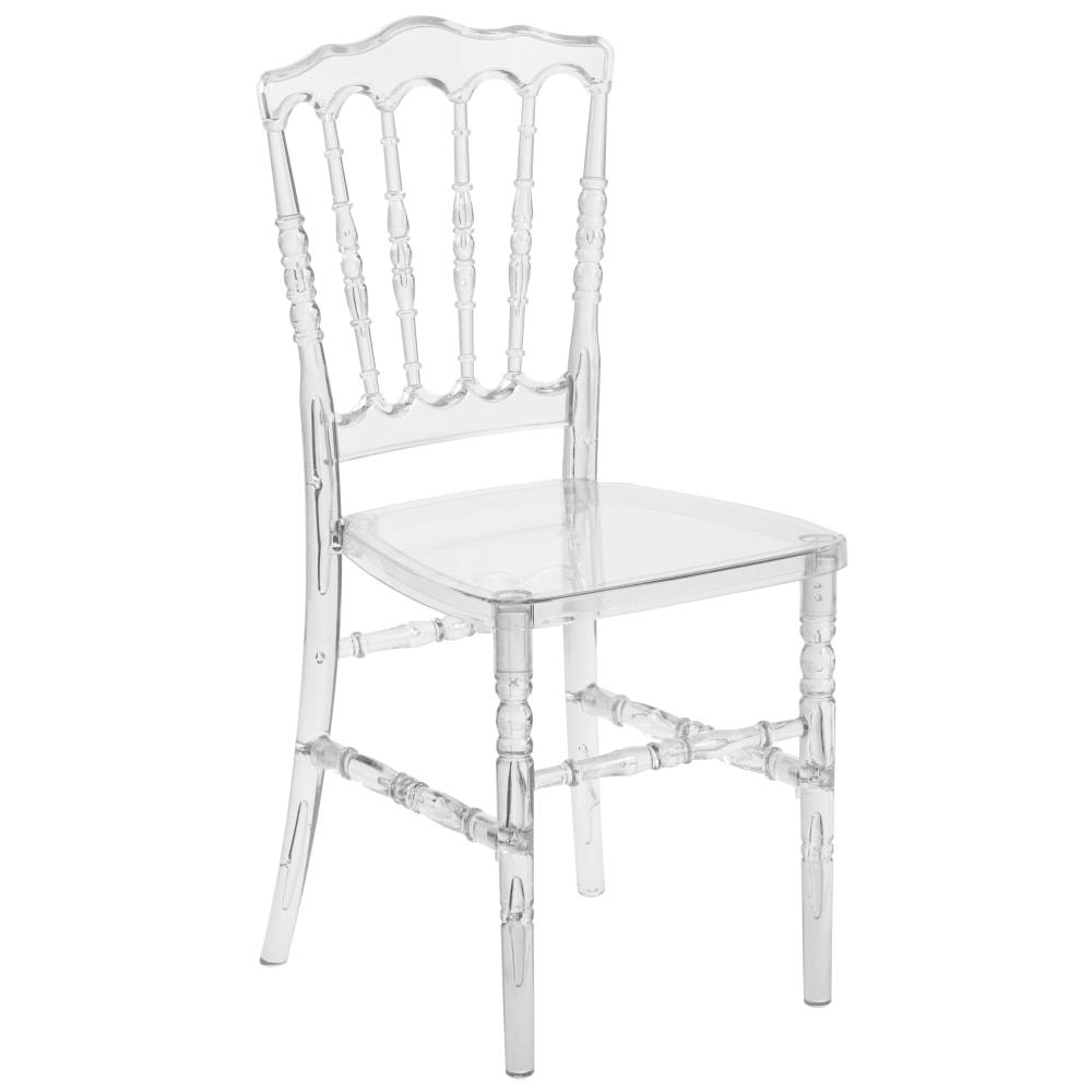 Flash Furniture Napoleon Stacking Chairs, Crystal Ice, Set